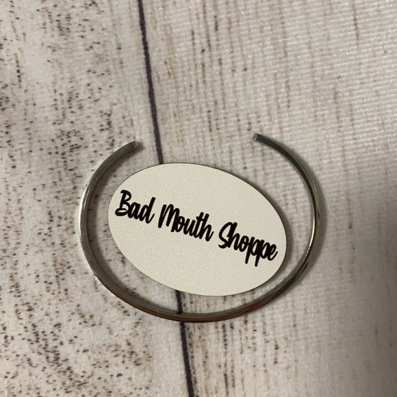 *Metal Marvels GREAT THINGS TAKE TIME Dainty Bangle in Silver - Picture 2 of 3